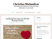 Tablet Screenshot of christianminimalism.com